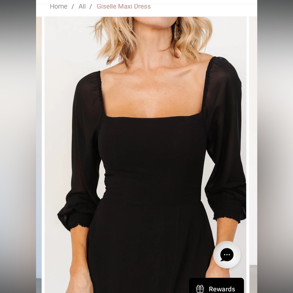 Baltic Born Giselle Black Maxi Dress, NWT - S - Picture 3 of 7
